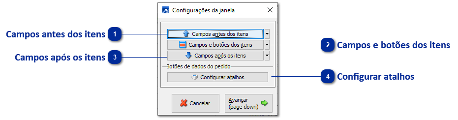 Configuração dos Campos na Capa