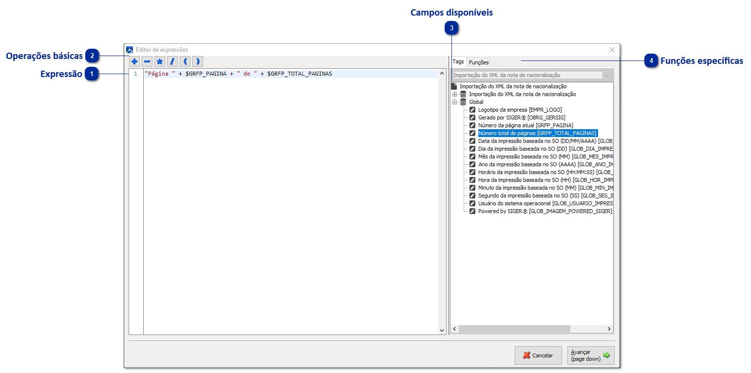 Editor de Expressões