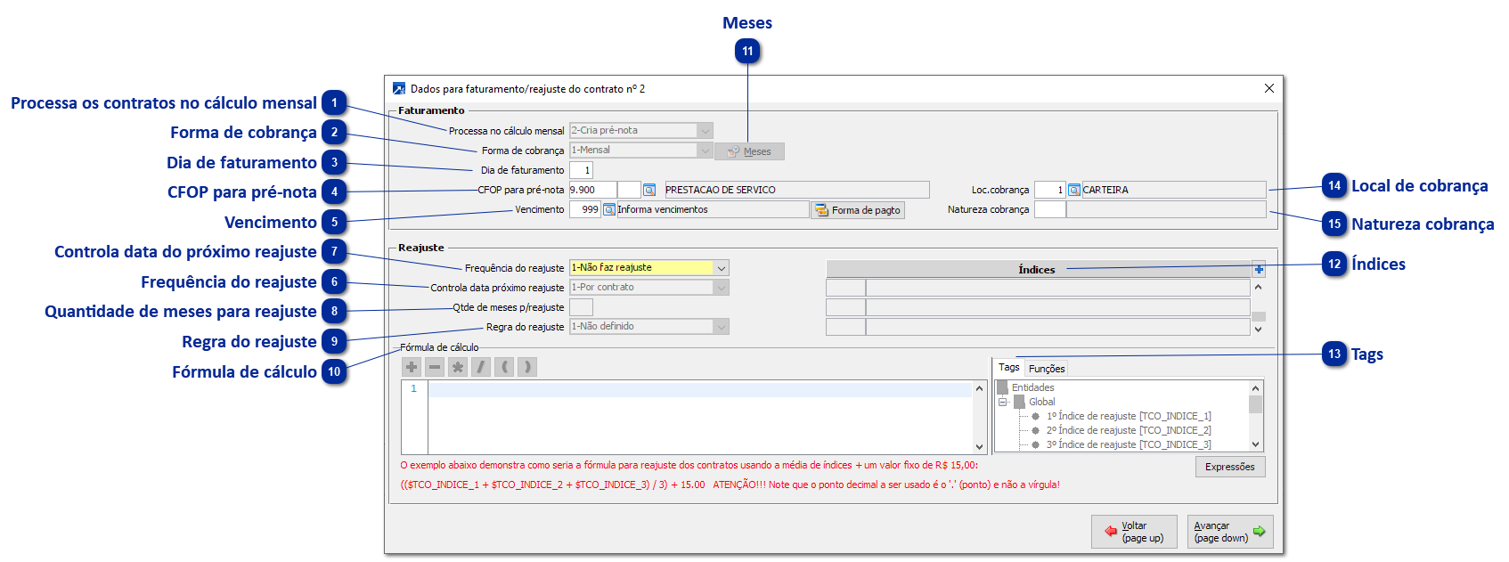 Faturamento/Reajuste