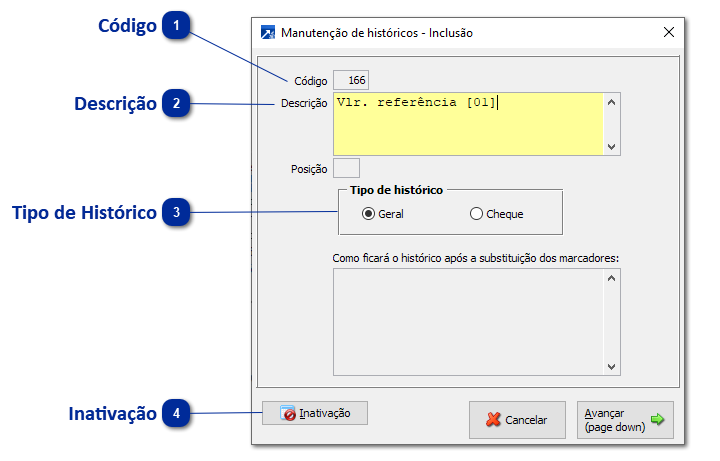 Históricos Padrões