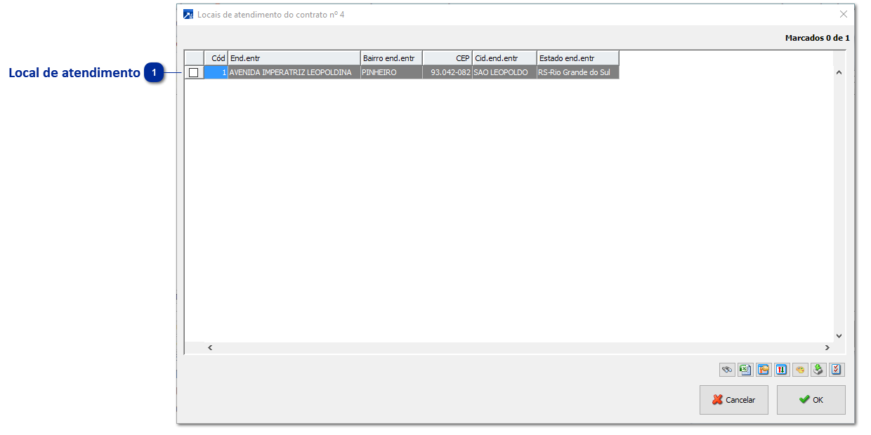 Locais de Atendimento