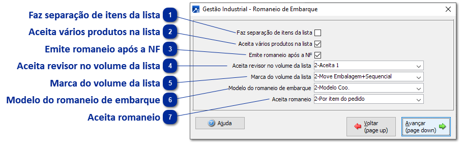 Parâmetros de Sistema