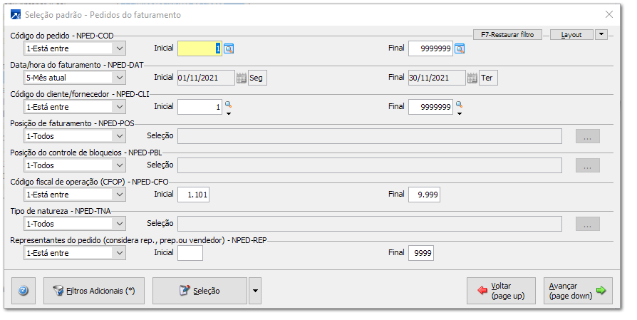Recálculo de Pedidos