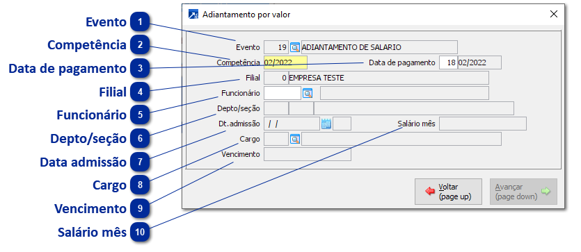Adiantamento Salarial