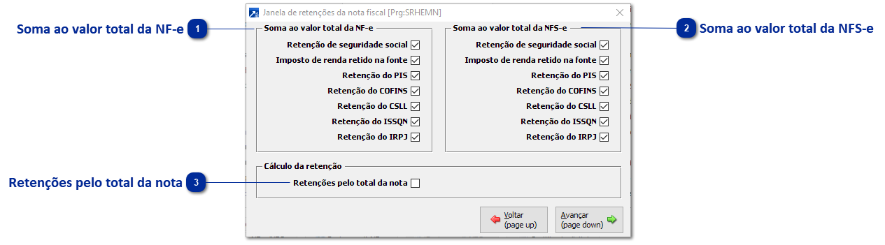 Retenções