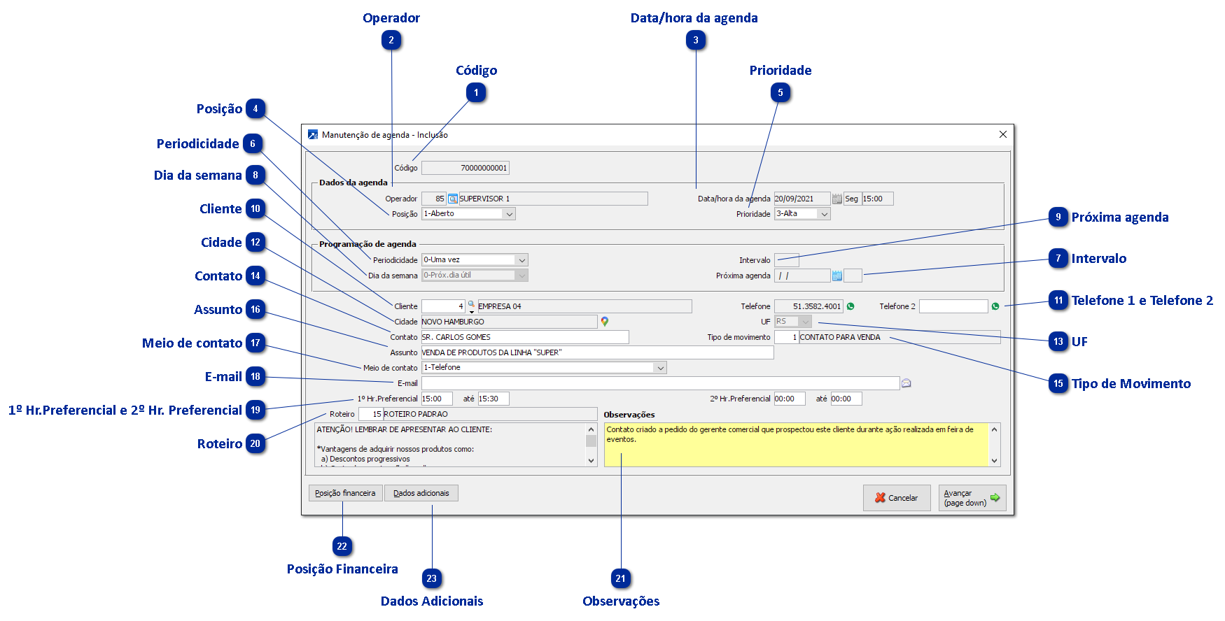 Como Criar um Agendamento