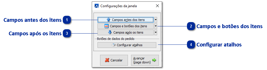 Configuração dos Campos na Capa