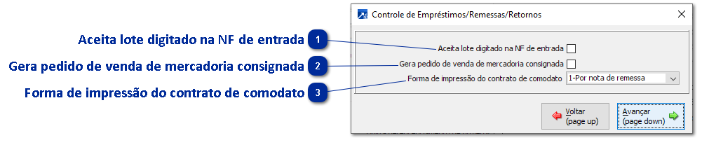 Controle de Empréstimos/Remessas/Retornos