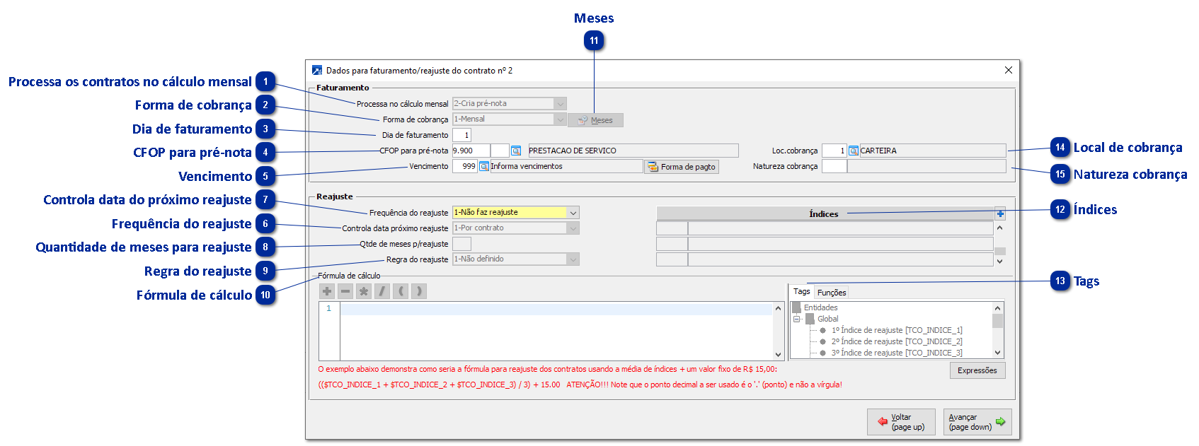 Faturamento/Reajuste