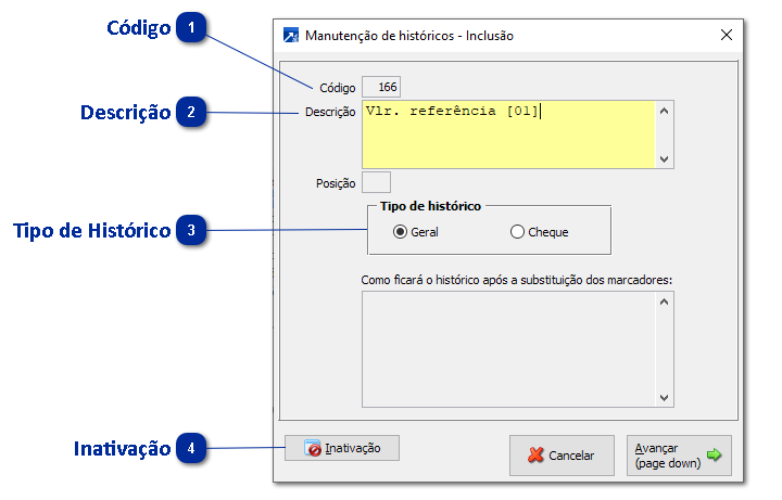 Históricos Padrões