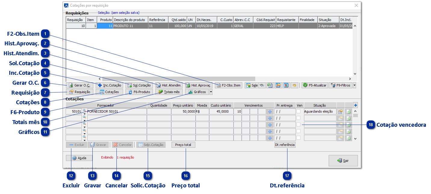 Inclusão Múltipla por Requisição