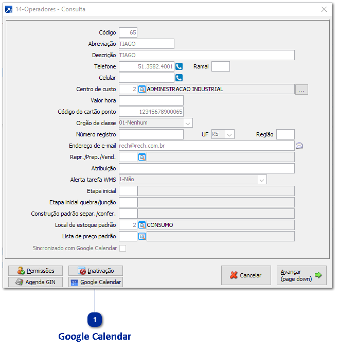 Integração com Google Calendar