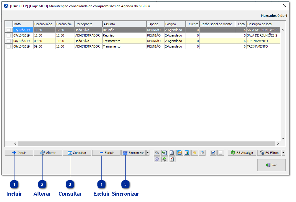 Manutenção Consolidada de Compromissos