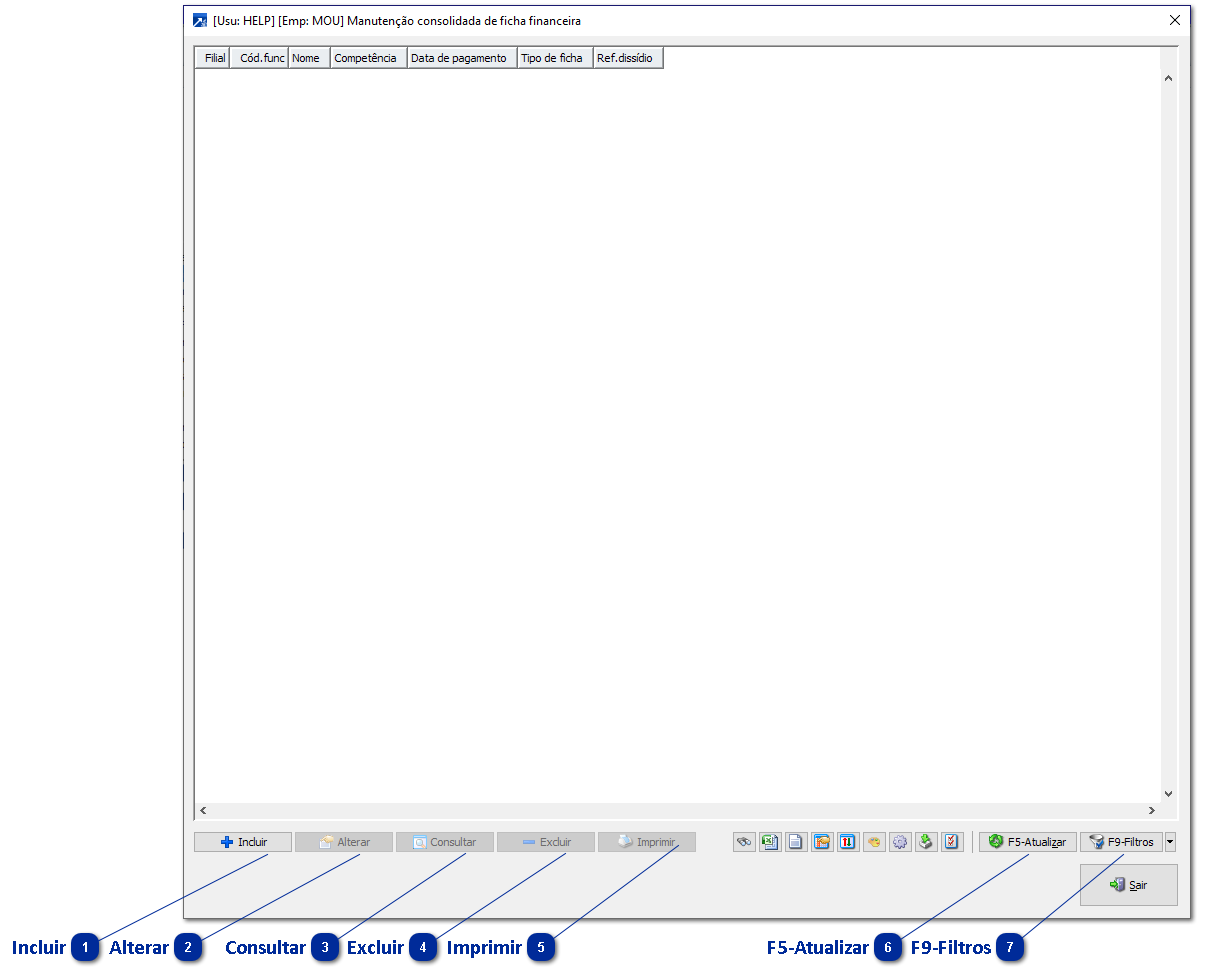 Manutenção da ficha financeira