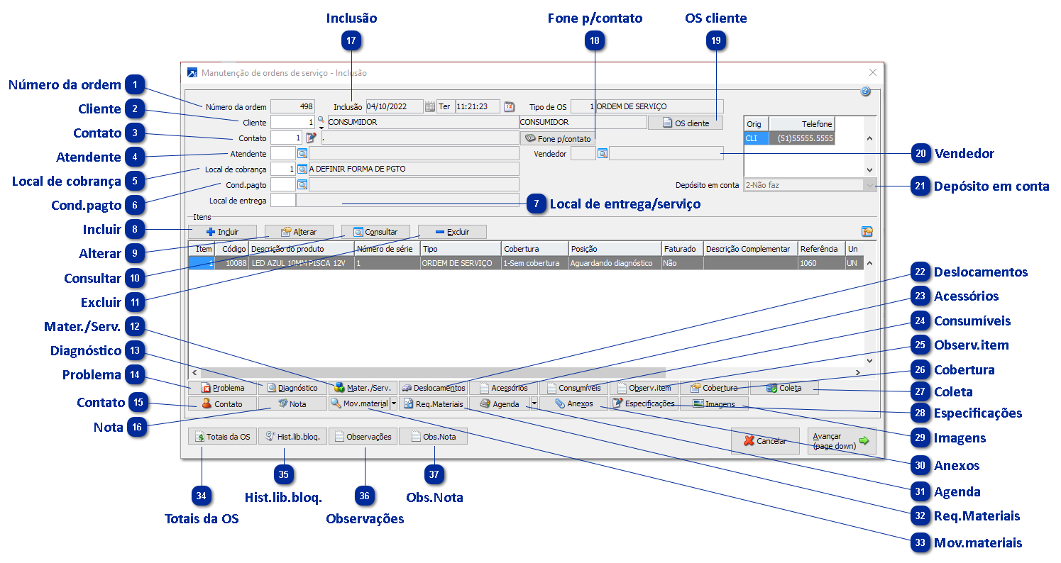 Manutenção da Ordem de Serviço