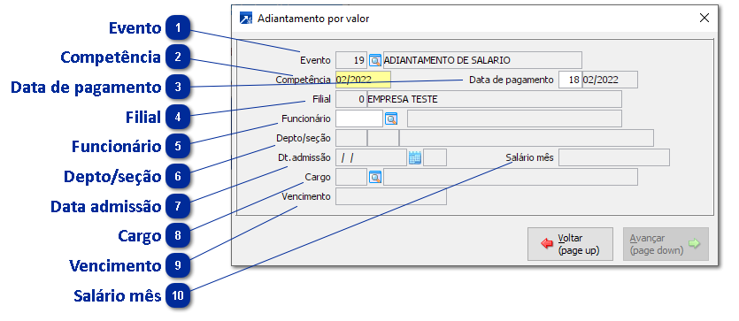 Adiantamento Salarial