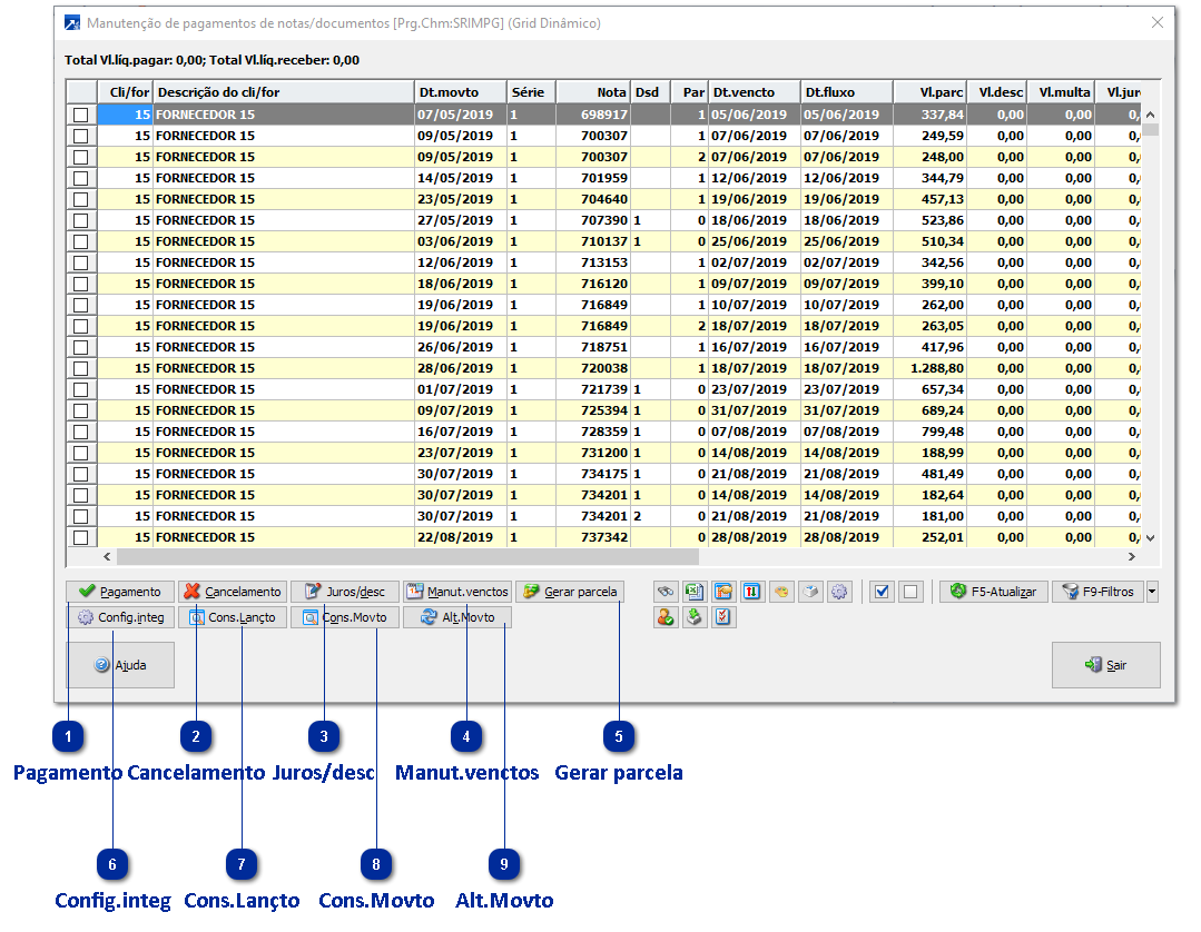 A Partir de Notas já Lançadas