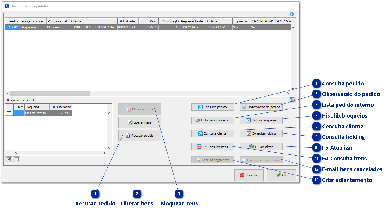 Bloqueio/Desbloqueio Manual