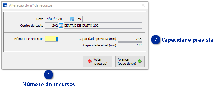 Botão de Alteração de Recursos