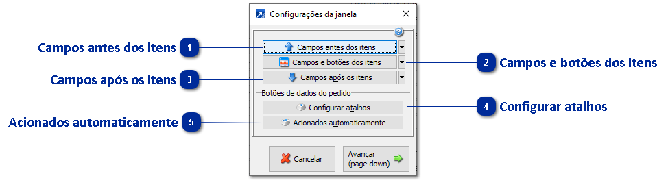 Configuração dos Campos na Capa