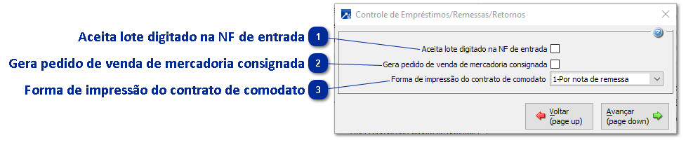 Controle de Empréstimos/Remessas/Retornos