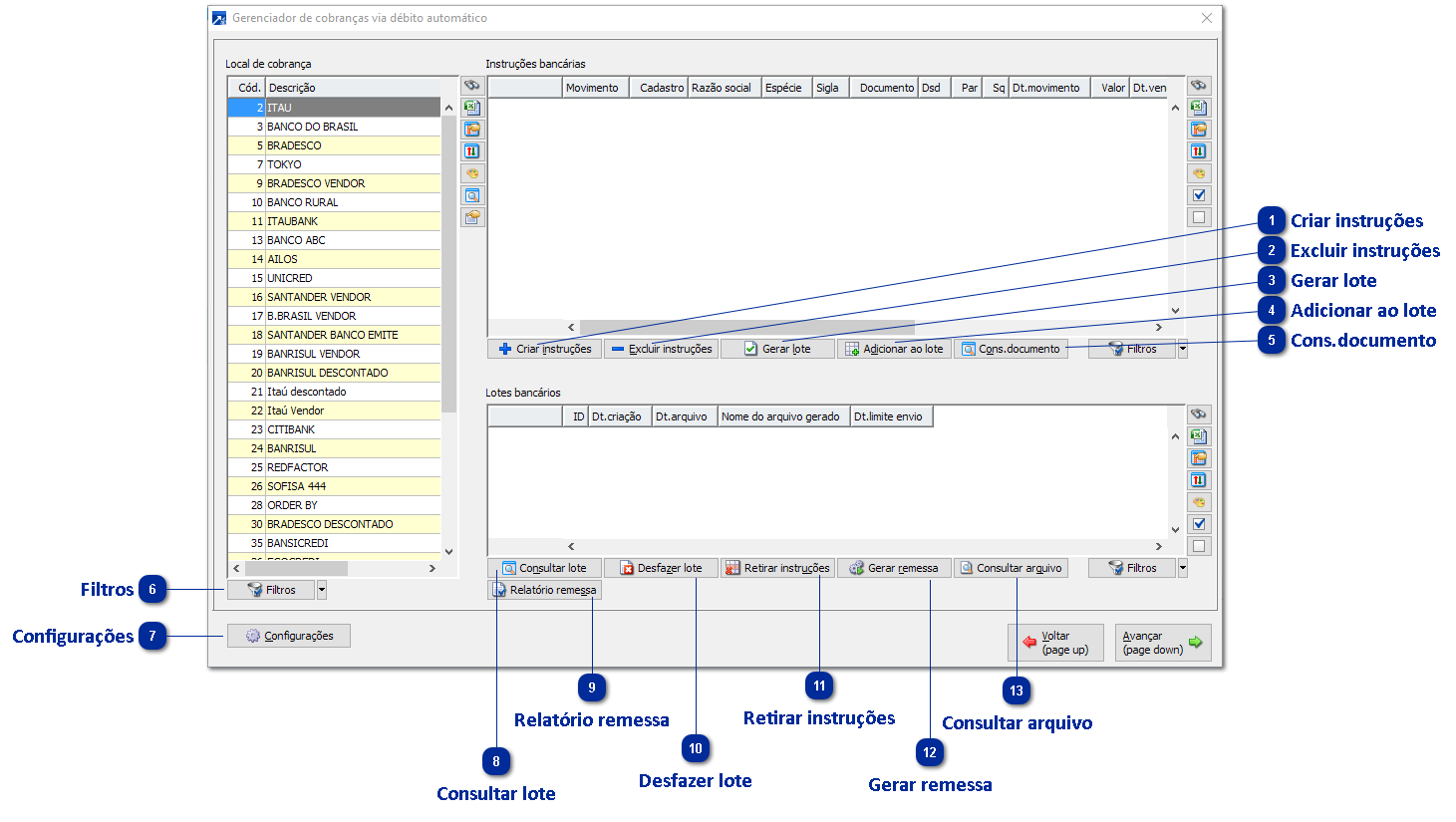 Gerenciador de Débitos Automáticos