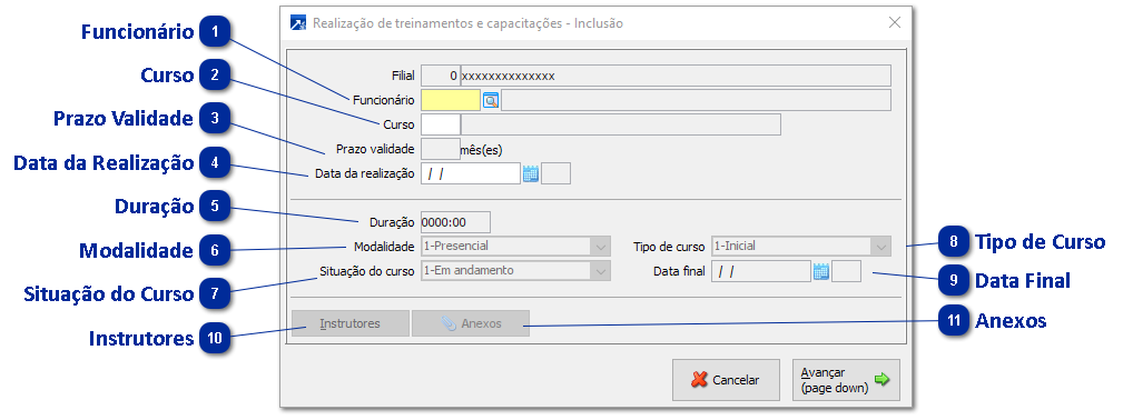 Gestão e Controle de Treinamentos