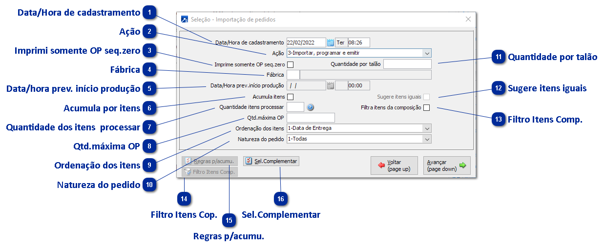 Importação de Pedidos do Faturamento