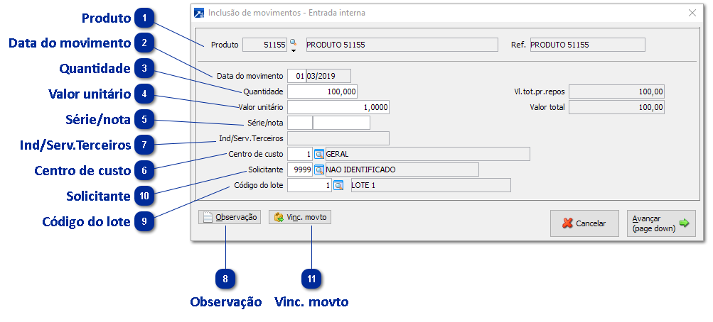 Movimentação Manual