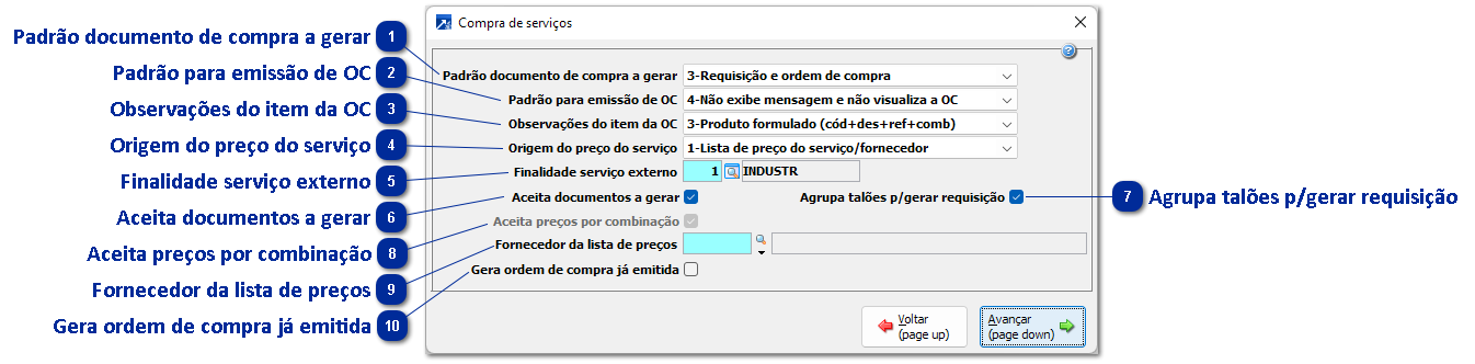 Configurações da Empresa - Compra