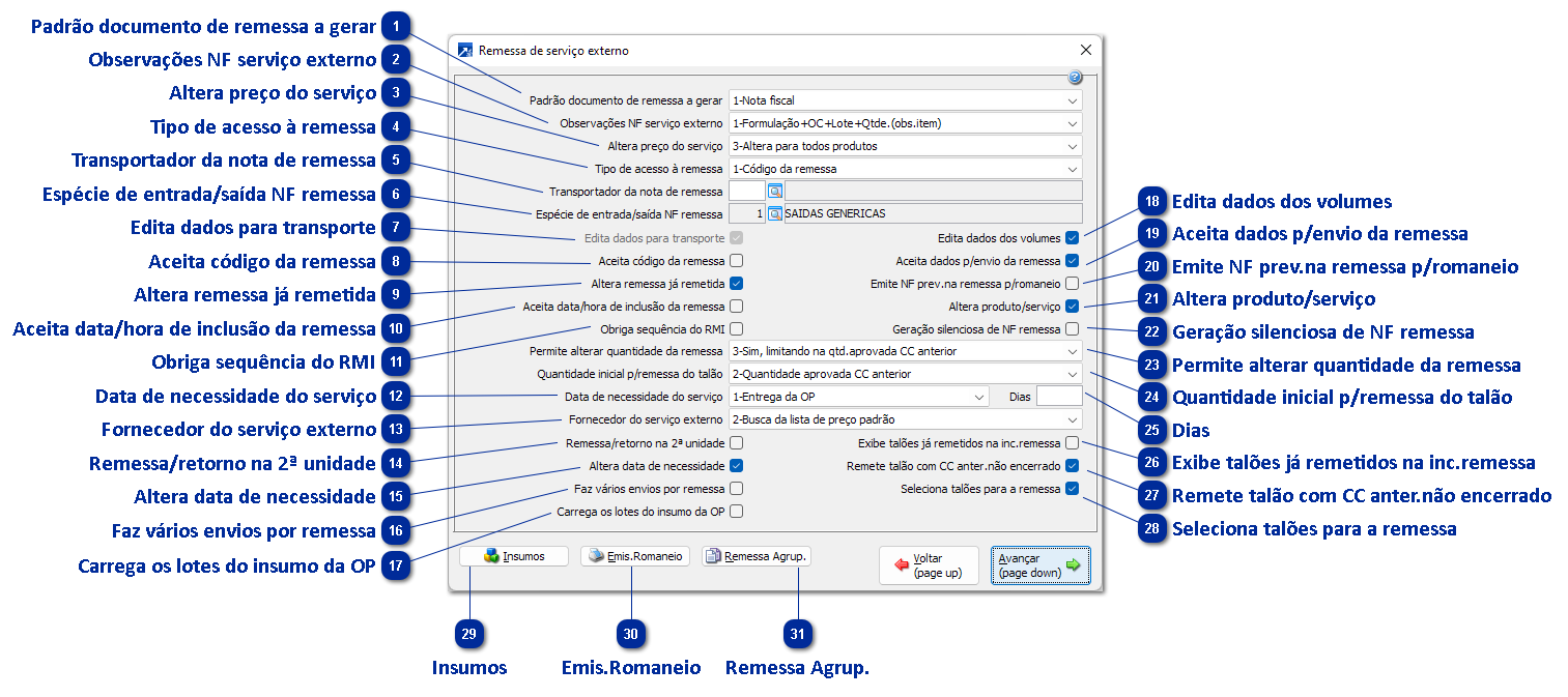 Configurações da Empresa - Remessa