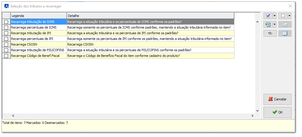 Recálculo de Pedidos e Notas