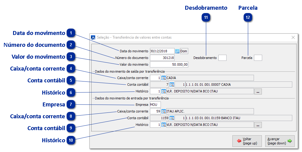 Transferência Entre Contas