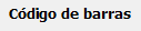 2. Código de barras