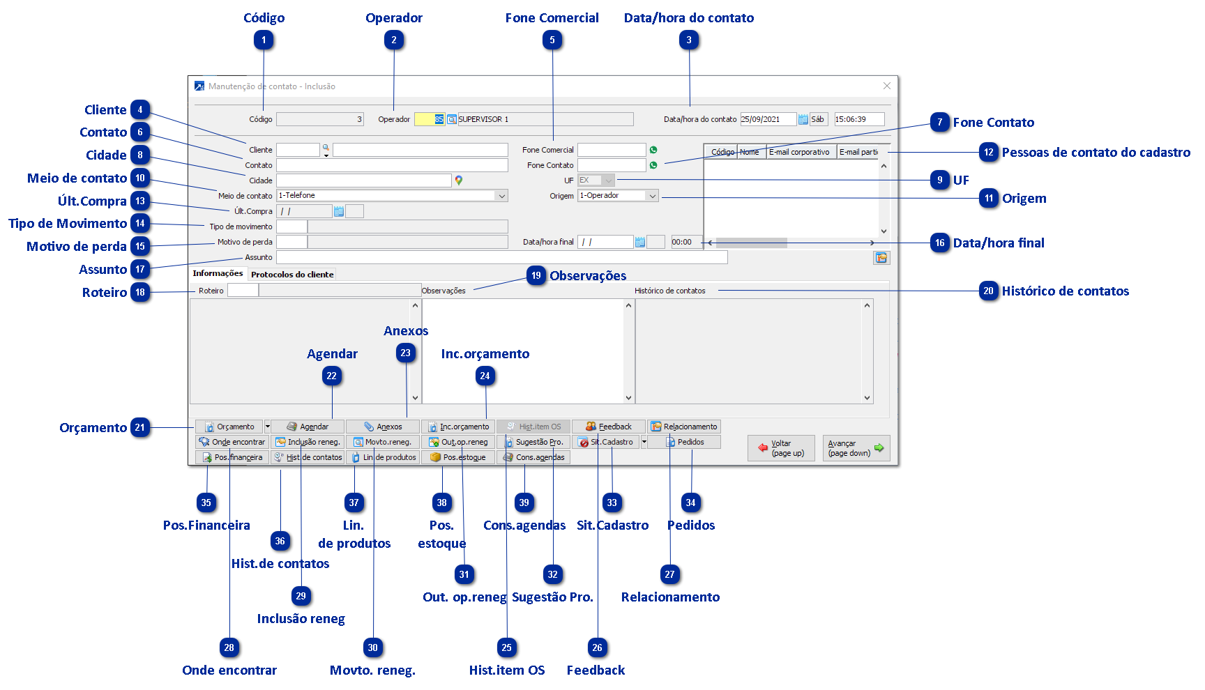 Cadastrando um Contato