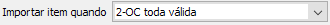 13. Importar item quando