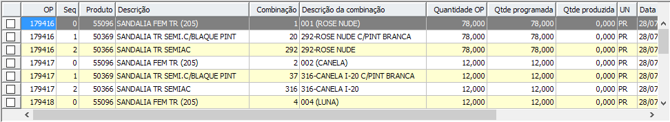 1. Grid de OPs