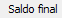 15. Saldo final