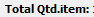 1. Total Qtd.item