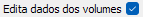18. Edita dados dos volumes