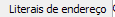 3. Literais de endereço