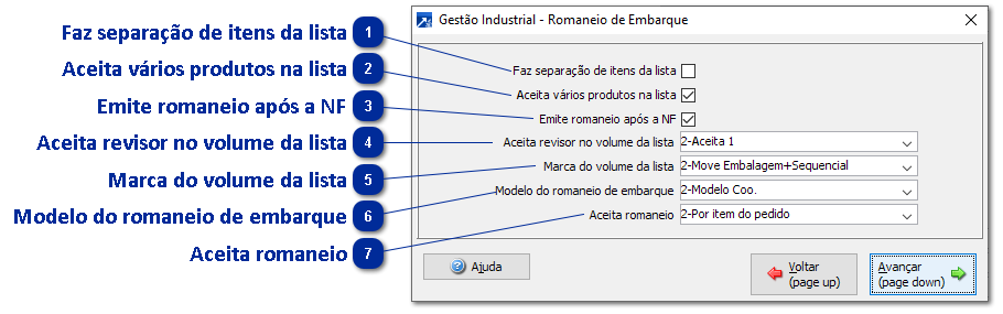 Parâmetros de Sistema