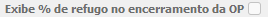 2. Exibe % de refugo no encerramento da OP