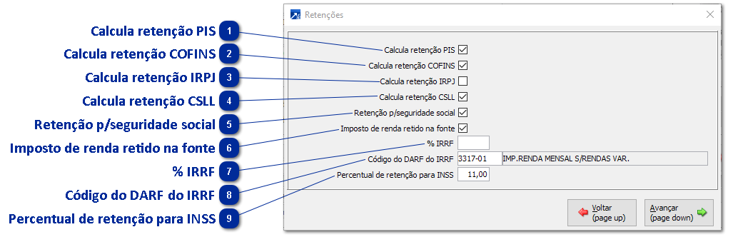 Retenções