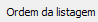 3. Ordem da listagem
