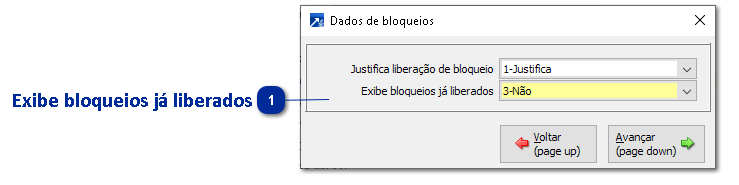 Supressão de bloqueios já liberados