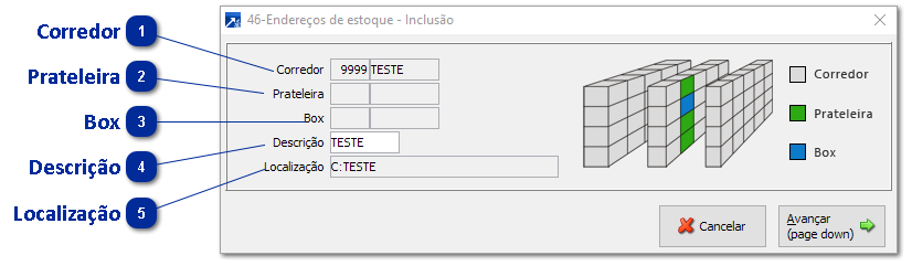 46 - Endereço de Estoque