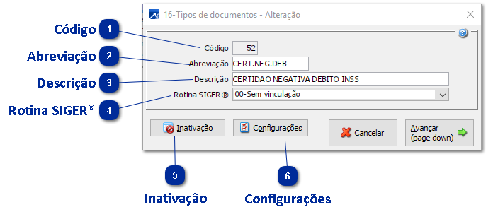 16 - Tipos de Documentos