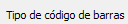 10. Tipo de código de barras