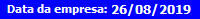 16. Data da empresa